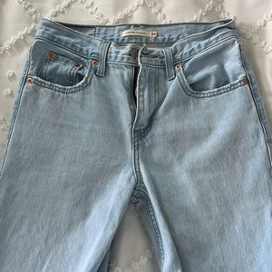 Levi’s Low Pro Straight ripped in the knees
